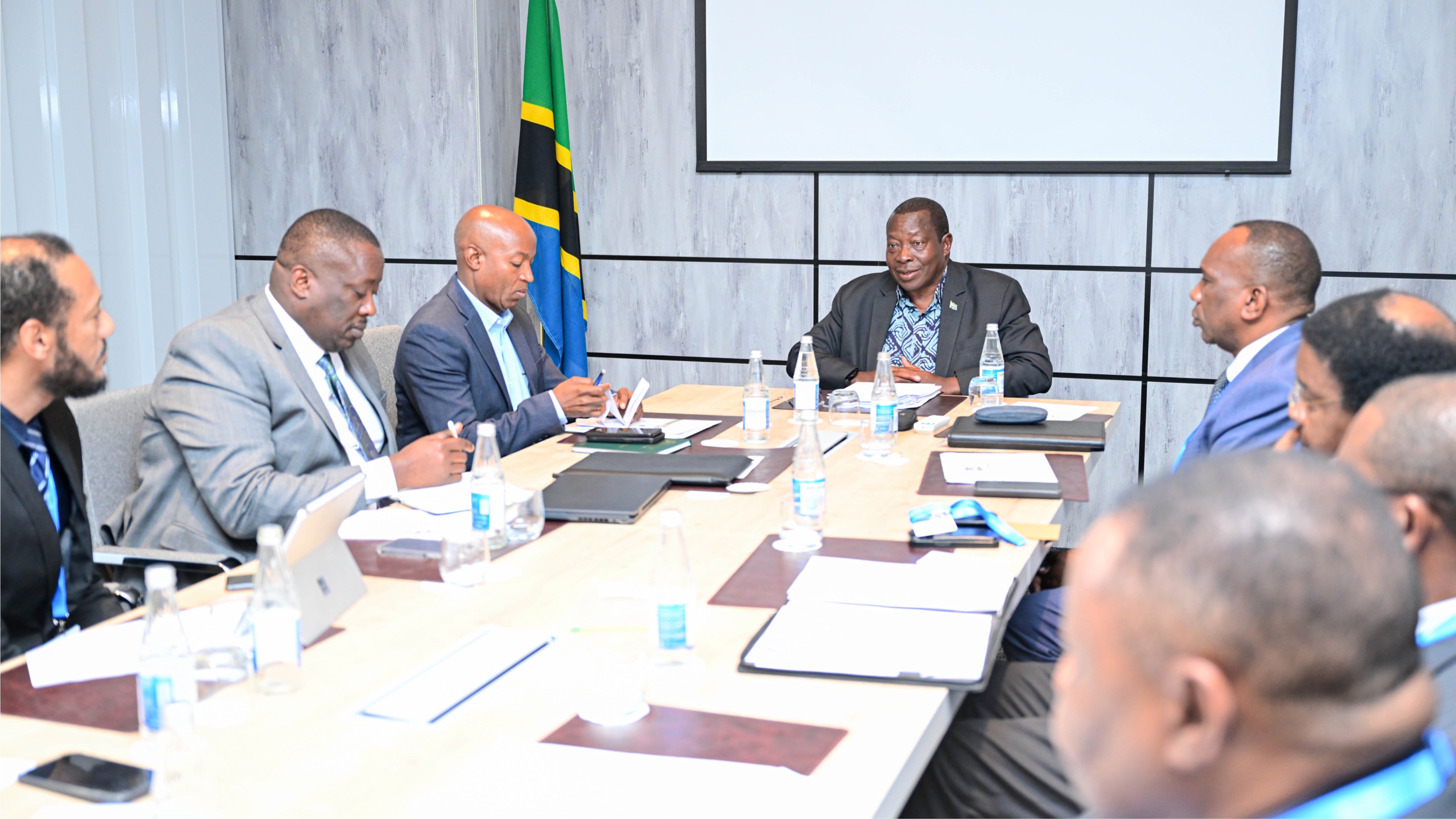 Honorable Vice President of the United Republic of Tanzania. PhD. Philip Mpango speaking to the delegation of the United Republic of Tanzania